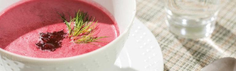 Beetroot and coconut milk soup